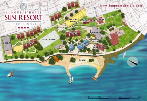 Landkarte von Hunguest Hotel Sun Resort