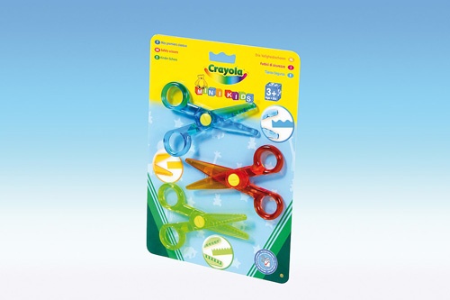Crayola Ollószett kicsiknek, műanyag, különböző végű, 3 db