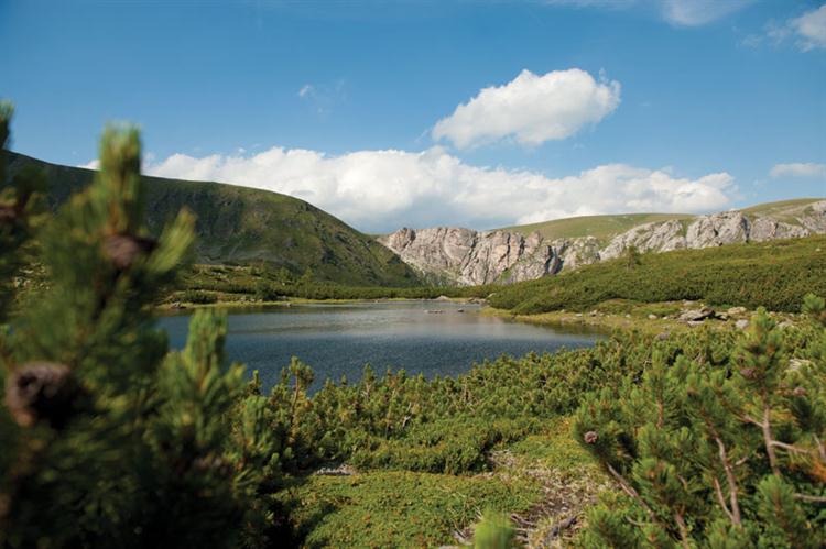 Mountain lake on the Nockberg