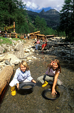 panning for gold