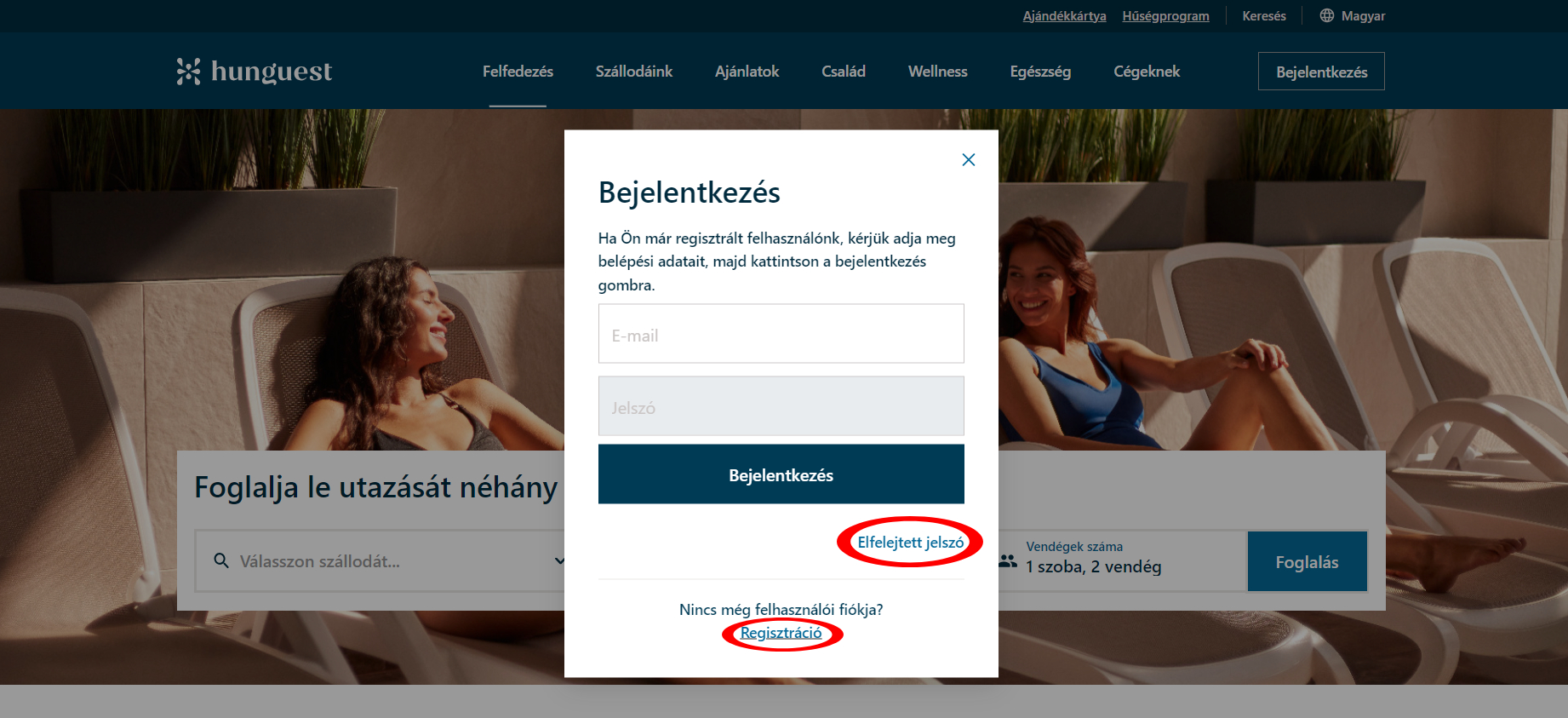 Hunguest Hotels Regisztráció