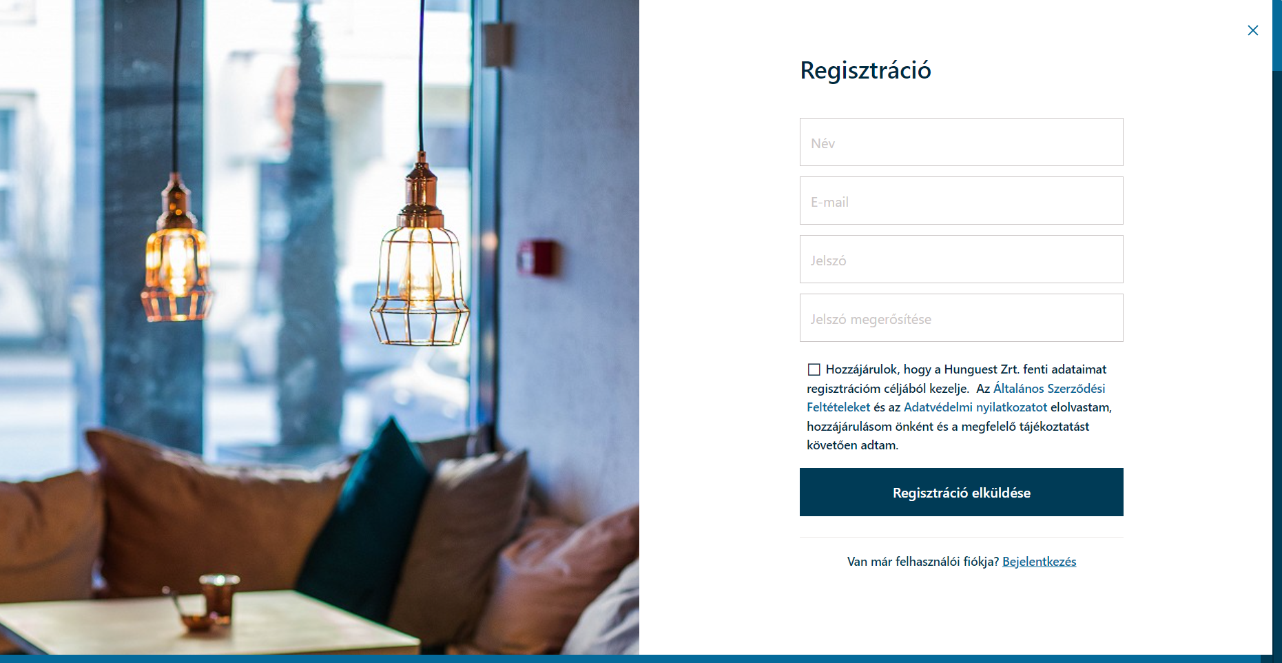 Hunguest Hotels Regisztráció