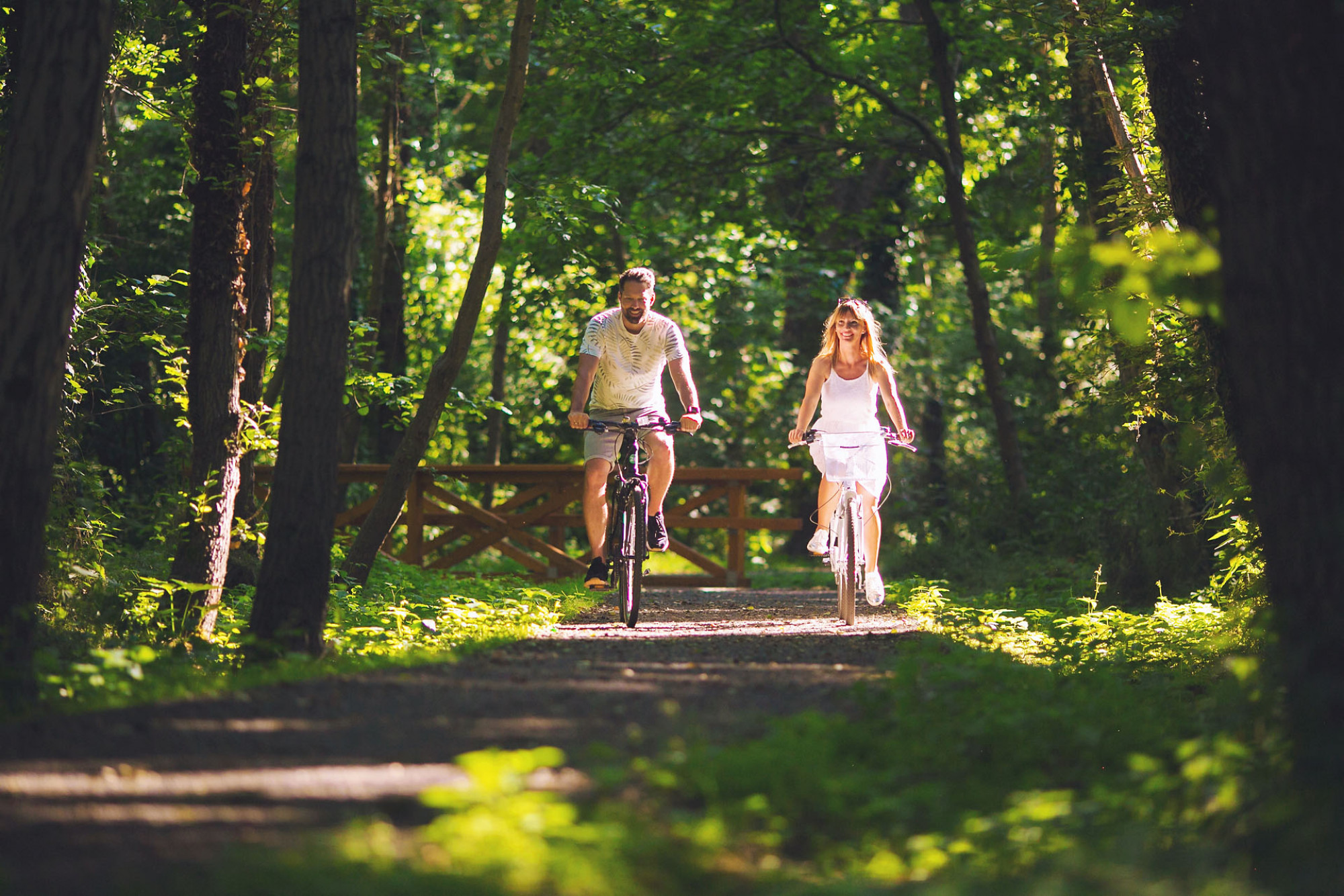 Hévízen mit Fahrrad